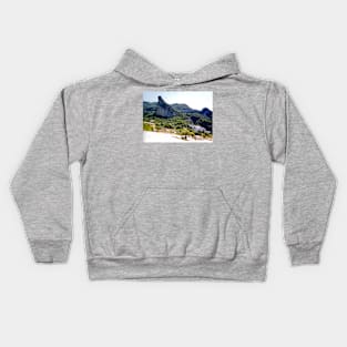 Behind Agios Gordios Beach Kids Hoodie